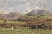 david farquharson,r.a.,a.r.s.a.,r.s.w Glenorchy's Prond Mountain (mk37) oil painting artist